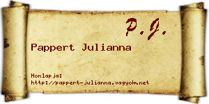 Pappert Julianna névjegykártya